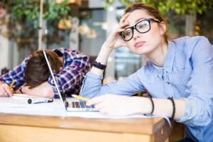 Fatigued Female Employee Fatigue at Work